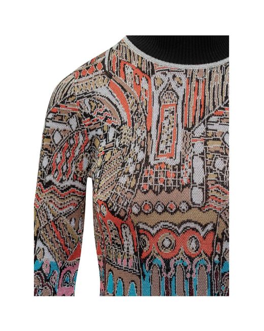 Missoni Multicolor Jacquard Knitted Jumper Dress