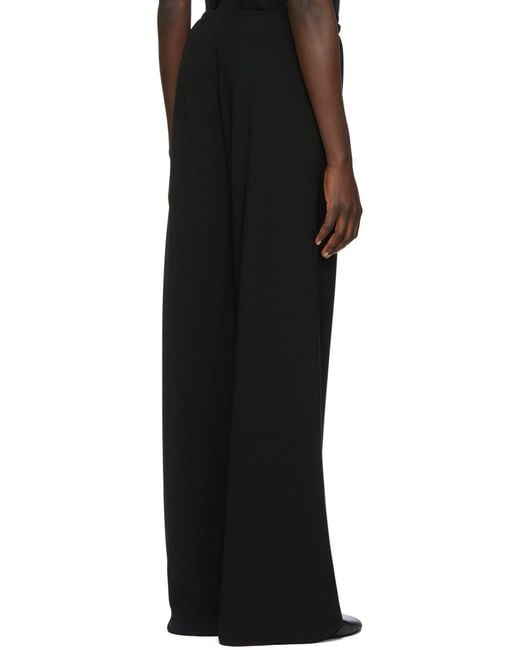 The Row Black Gala Wide-Leg Trousers