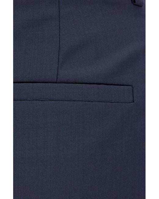 Boss Blue Pressed-Crease Trousers