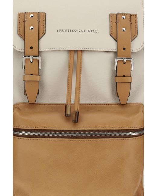 Brunello Cucinelli Natural City Backpack for men