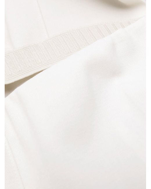 P.A.R.O.S.H. White Tapered Leg Trousers