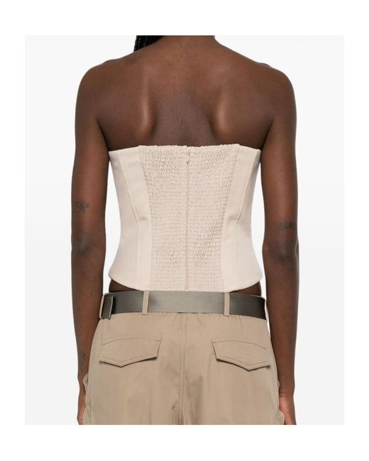 GIUSEPPE DI MORABITO White Corset Top