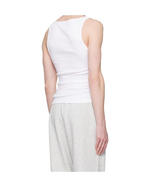 Skims White Cotton Rib Tank 3-Pack for men