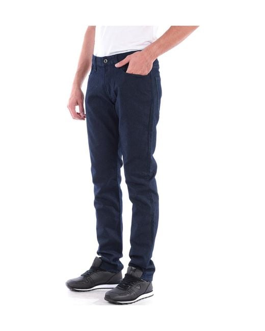 Armani Jeans Blue Logo Jeans for men