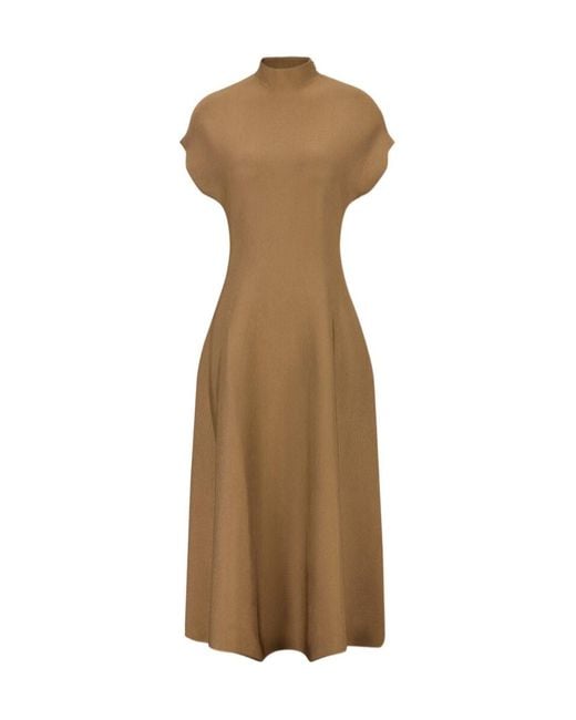 Khaite Natural Short Sleeve Dress