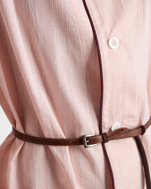 Prada Pink Cotton Shirt Dress