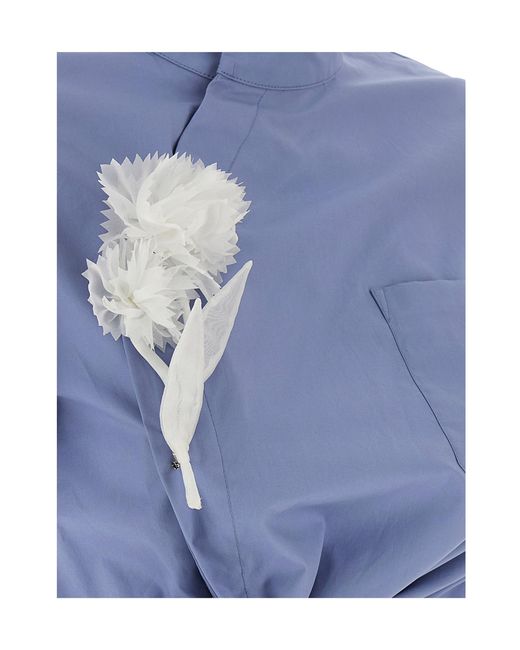Self-Portrait Blue Tie Side Top