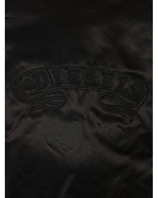 DIESEL Black Zip-Up Reversible Jacket for men