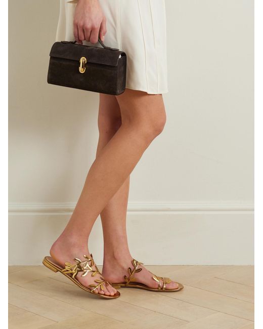Gianvito Rossi Metallic Round-Headed Sandals