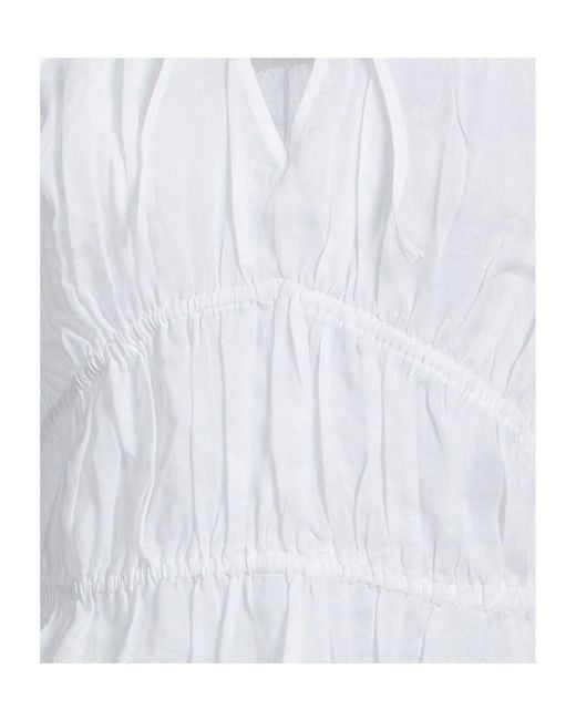 Rag & Bone White Minimalist Solid Short-Sleeve Top