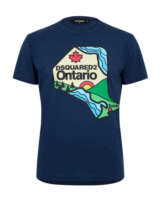 DSquared² Blue Crewneck Shortsleeve Tshirt for men