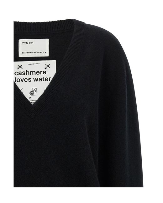 Extreme Cashmere Black V-Neck Sweater