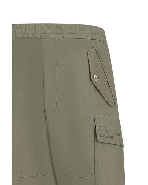 DSquared² Gray Relaxed Cargo Pants for men