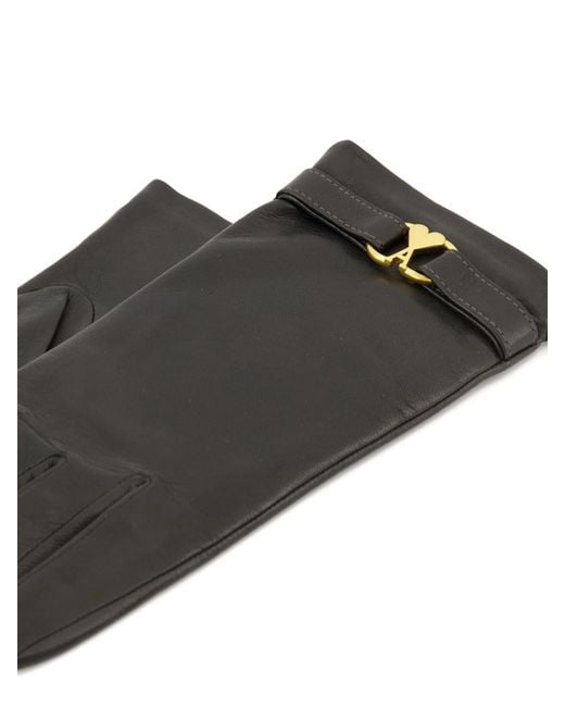 AMI Black Ami Logo Detail Gloves