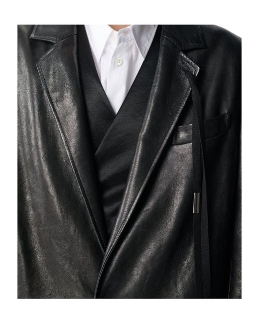 Ann Demeulemeester Black Hakan Tailored Coat for men