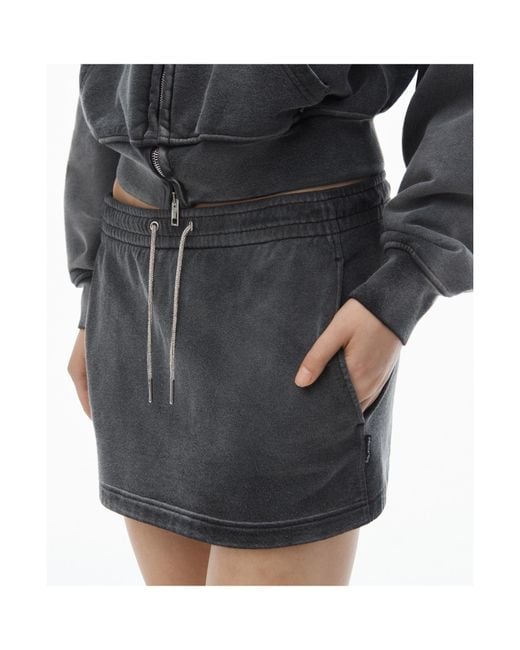 Alexander Wang Black Terry Mini Skirt