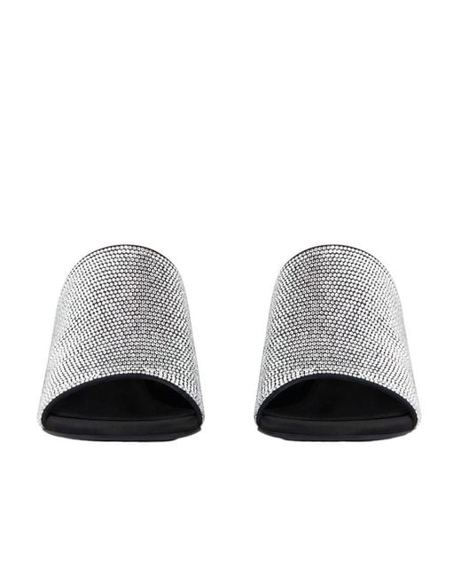 Givenchy White G Cube Mules