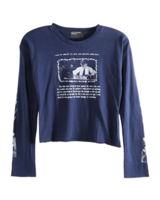 Enfants Riches Deprimes Blue Graphic-Print Long-Sleeve T-Shirt