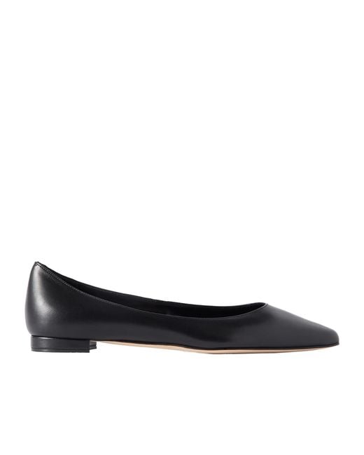 Manolo Blahnik Black Pointed Toe Flats