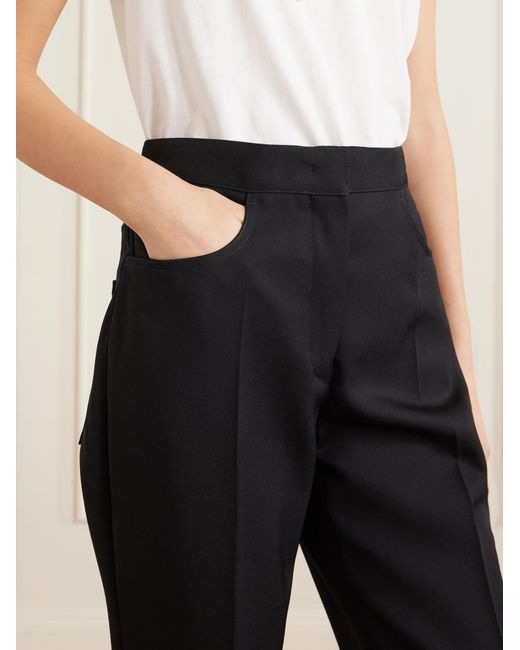 Jil Sander Black Gabardine Tailored Trousers