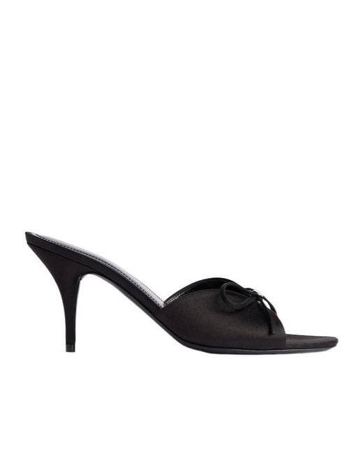 Balenciaga Black Knife Bow Sandals