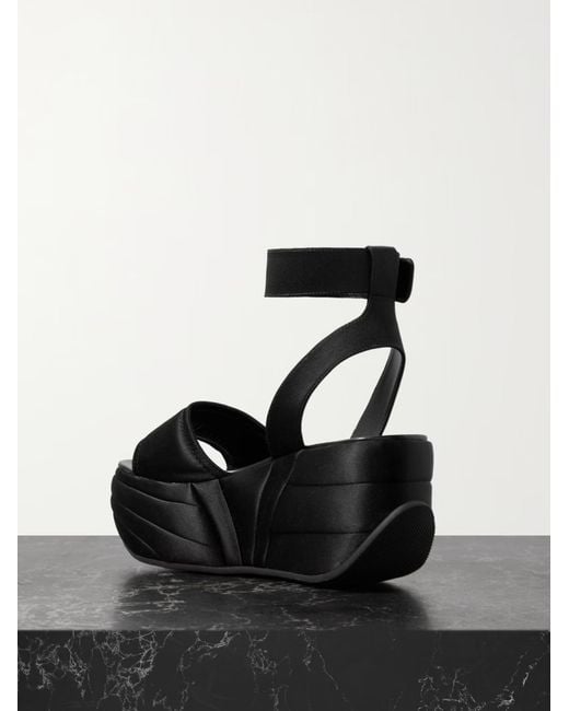 Emilio Pucci Black Pucciami Touch-Strap Platform Sandals