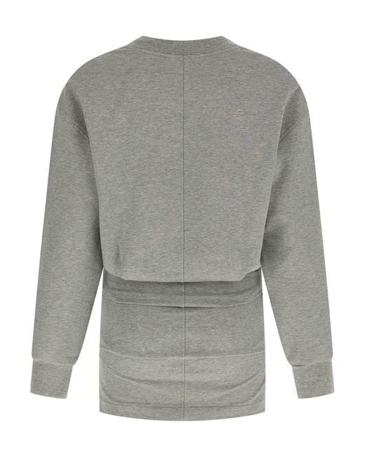 The Attico Gray Long Sleeve Dress