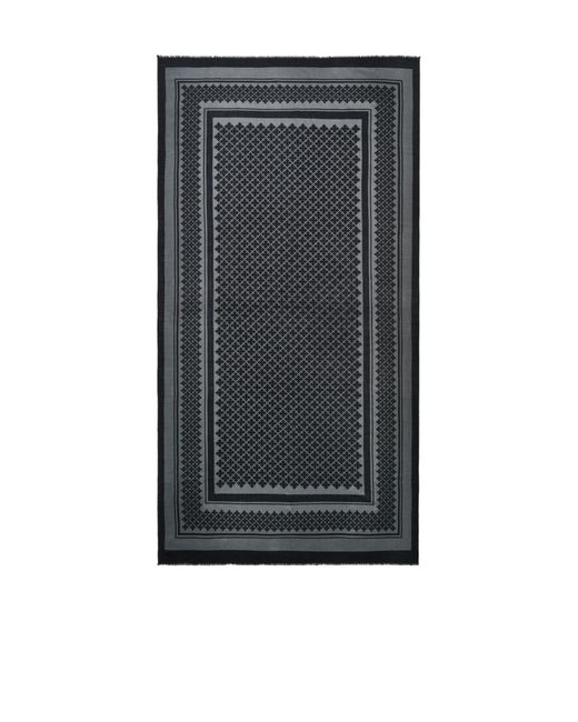 By Malene Birger Gray Geometric-Pattern Scarf