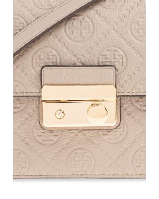 Tory Burch Natural T Monogram Shoulder Bag
