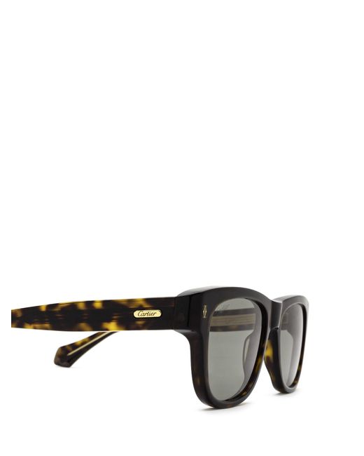 Cartier Metallic Square Frame Sunglasses for men