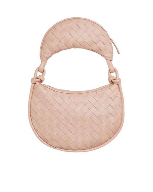 Bottega Veneta Pink Gemelli Small Shoulder Bag