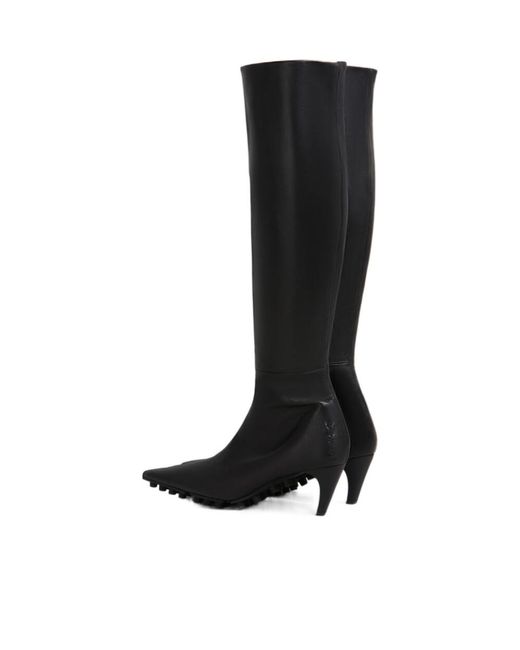 Marni Black Knee-High Spike Boots