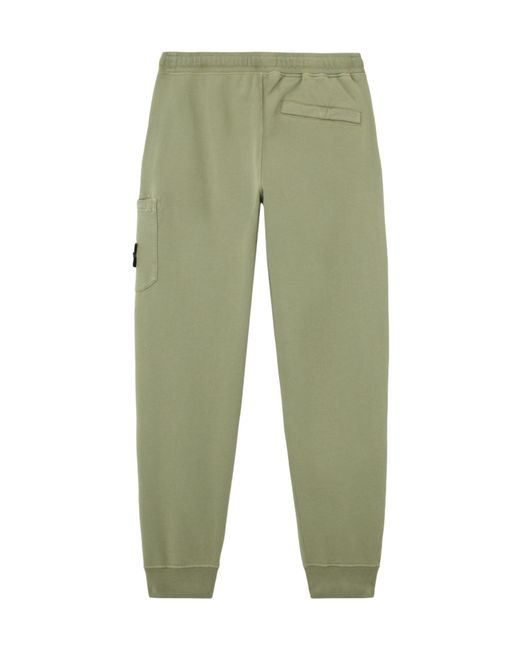 Stone Island Green Patch-Pocket Cotton Track Pants for men