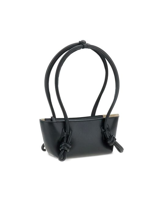 Hereu Black Knotted Shoulder Bag