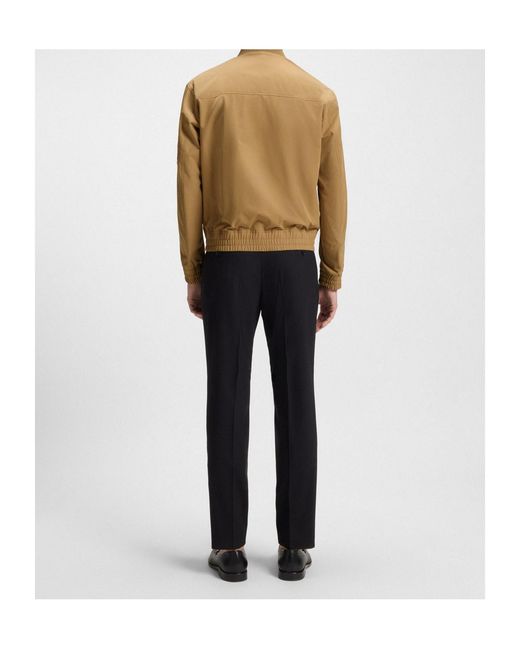 Boss Brown Boss Water-Repellent Finish Stretch Twill Jacket for men
