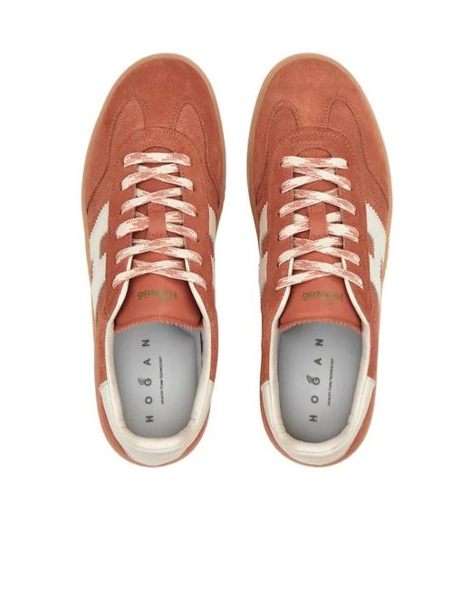 Hogan Brown Cool Round Toe Sneakers