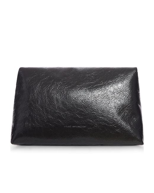Dries Van Noten Gray Logo Embossed Chain Linked Shoulder Bag