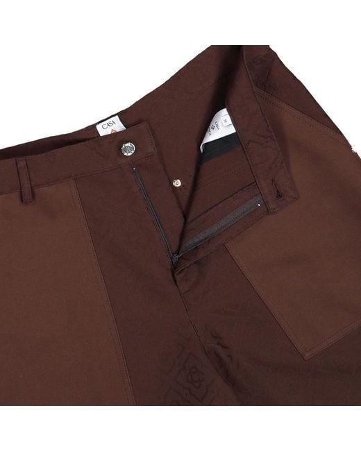 Casablanca Brown Monogram Cargo Shorts for men