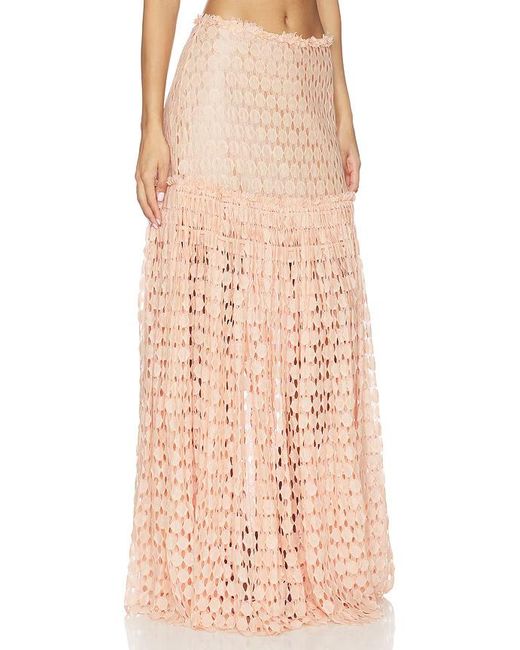 Ulla Johnson Pink Aris Lace Maxi Skirt