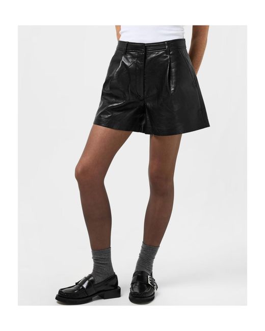Anine Bing Black Belt Loop Shorts