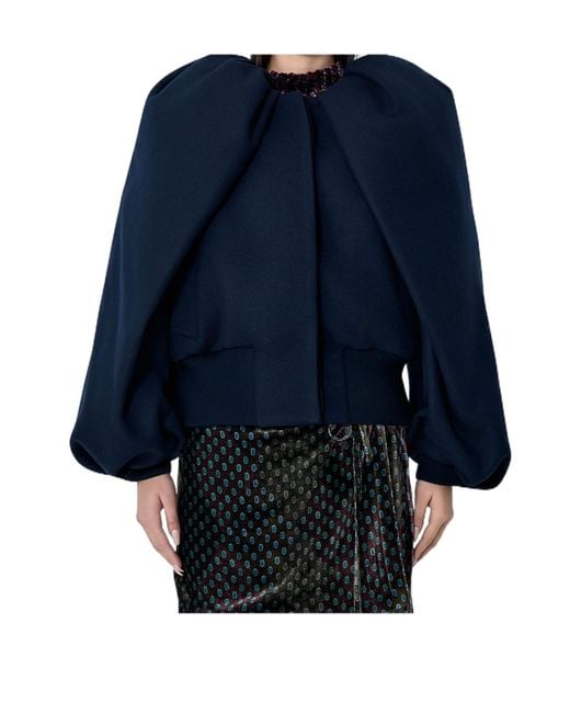 Dries Van Noten Blue Constructed Jacket