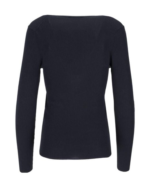 P.A.R.O.S.H. Blue Cipria Ribbed T-Shirt