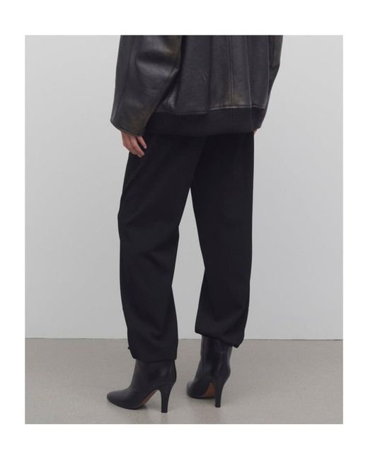 The Row Black High Waist Drawstring Pants