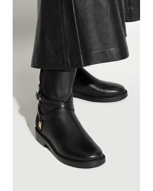 MICHAEL Michael Kors Black Abigail Logo Plaque Boots