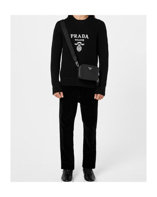 Prada Black Logo Sweater for men