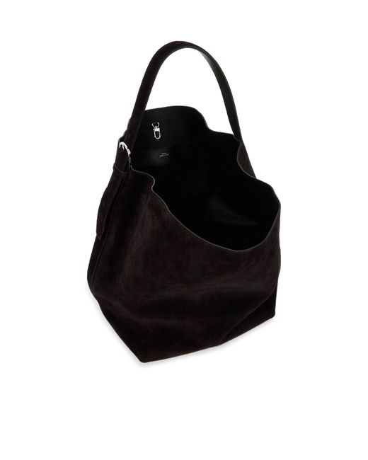 Totême Black Totême Belted Open Top Tote Bag