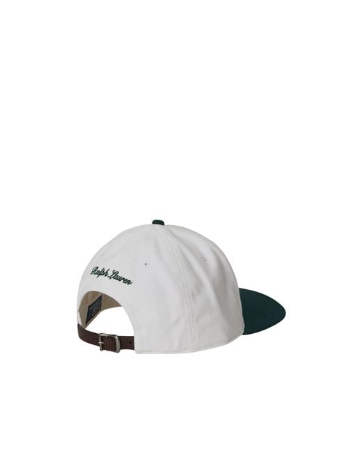 Polo Ralph Lauren Gray Wimbledon Embroidered-Crest Twill Baseball Cap for men