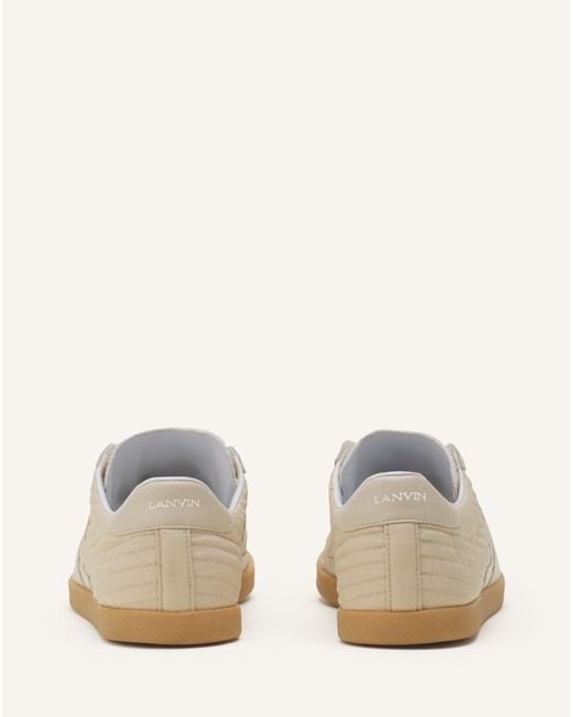 Lanvin White Quilted Logo Sneakers