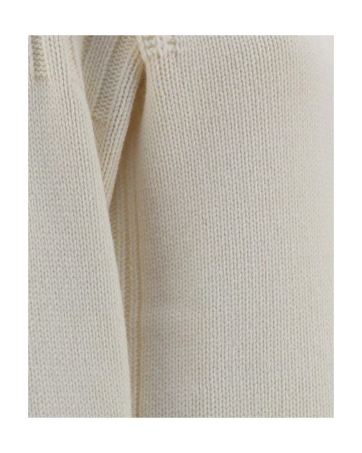 Jil Sander White Roll-Neck Knitted Jumper