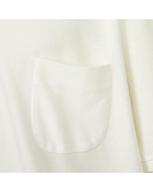 Nanamica White Short-Sleeved Polo Shirt for men